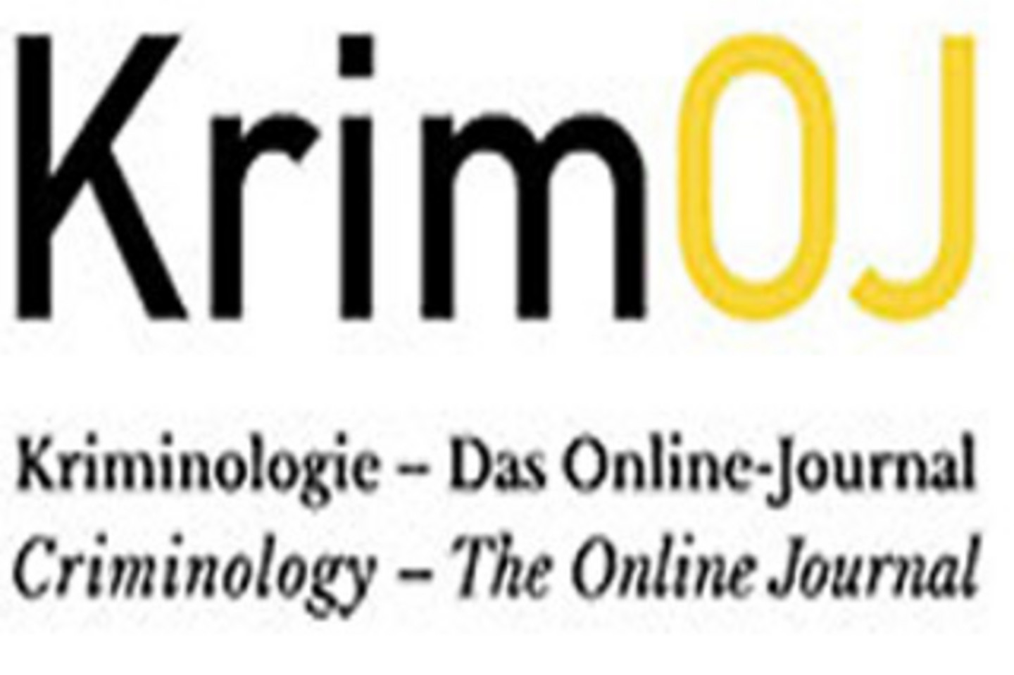 Das schwarz-gelbe Logo des Krimonologie - Online Journal.