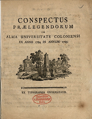 Historisches Titelblatt aus dem Jahr 1784.