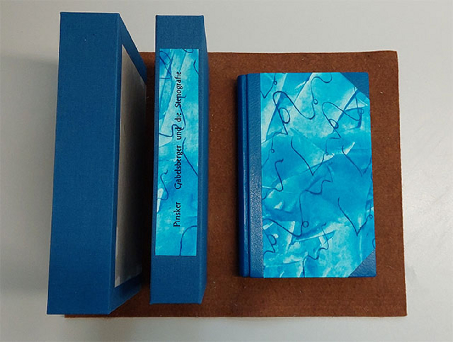 Foto des blauen Einband mit Kassette von Mira Pflieger.