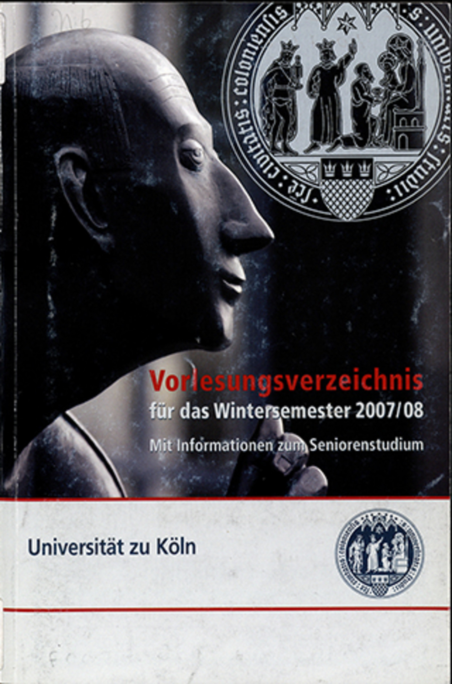 Titelblatt eines Vorlesungsverzeichnisses aus dem Jahr 2007/08.
