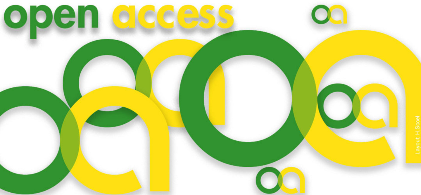Das grün-gelbe Logo des Open Access.