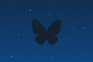 [This content is not available in "Englisch" yet] Logo von Bluesky, Schmetterling