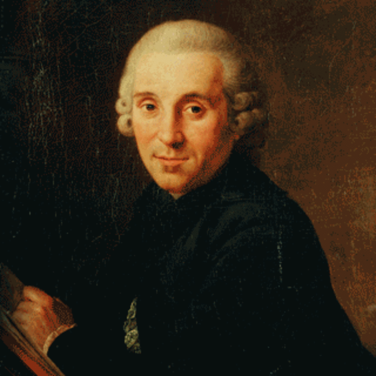 Animiertes Bild: Zwei Portraits von Wallraf liegen übereinander und zeigen abwechselnd den jungen und den alten Wallraf.