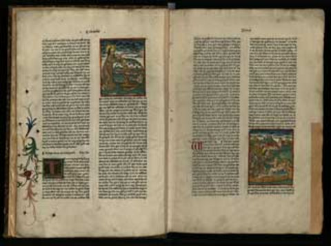 Photo of the inside of the historical Bible.
